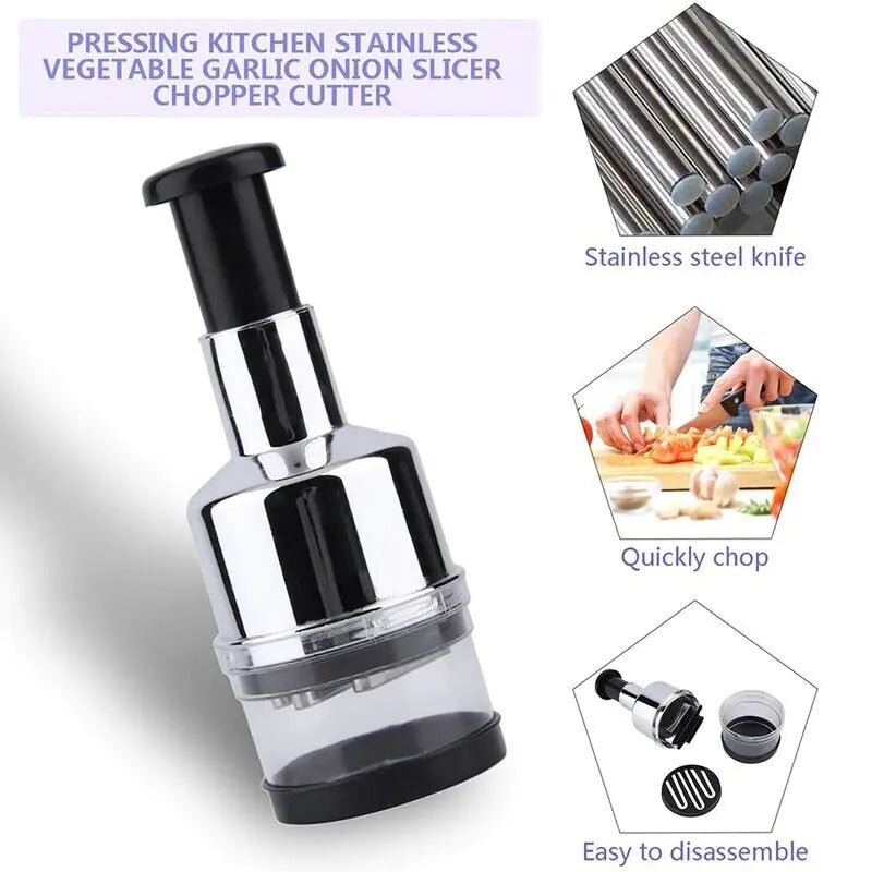 Hand Press Veggie Cutter → QuickChop™ Kitchen Saver