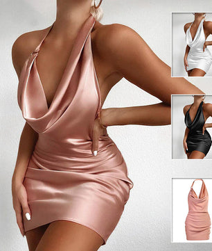 Sleeveless Backless Mini Dress