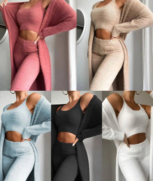 3-Piece Fuzzy Fleece Loungewear Set