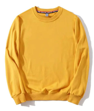 Couple's Fashionable Solid Color Round Neck Sweater
