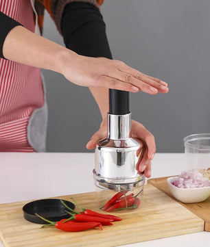Hand Press Veggie Cutter → QuickChop™ Kitchen Saver
