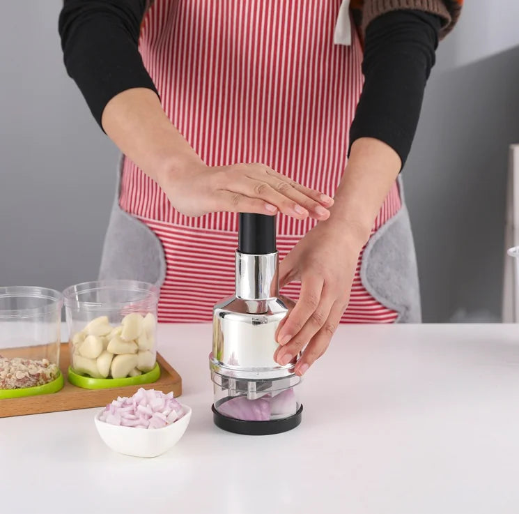 Hand Press Veggie Cutter → QuickChop™ Kitchen Saver