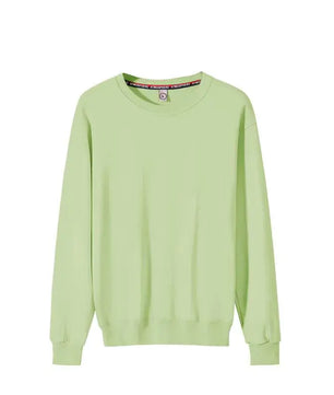 Couple's Fashionable Solid Color Round Neck Sweater