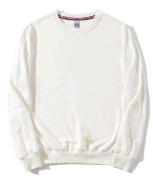 Couple's Fashionable Solid Color Round Neck Sweater