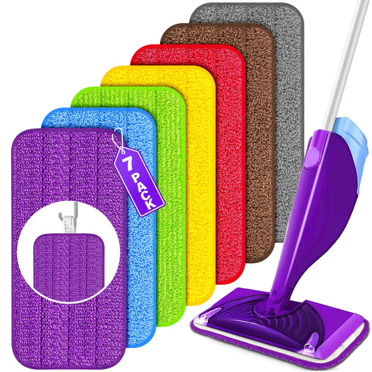 Machine Washable Mop -CleanEase Mop Microfiber Machine Washable 7 Pack