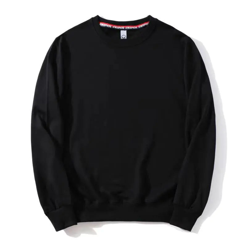 Couple's Fashionable Solid Color Round Neck Sweater