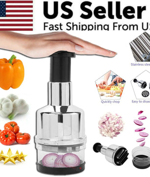 Hand Press Veggie Cutter → QuickChop™ Kitchen Saver