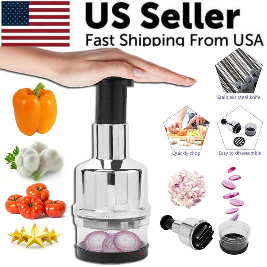 Hand Press Veggie Cutter → QuickChop™ Kitchen Saver