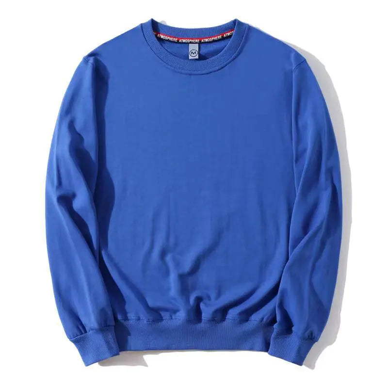 Couple's Fashionable Solid Color Round Neck Sweater