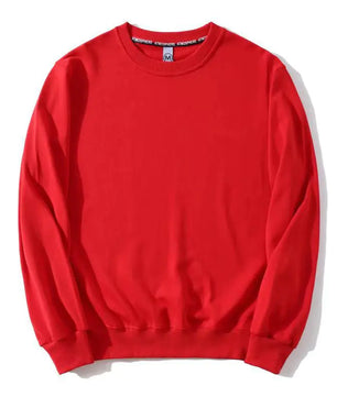 Couple's Fashionable Solid Color Round Neck Sweater
