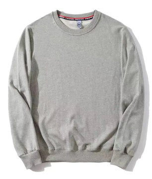 Couple's Fashionable Solid Color Round Neck Sweater
