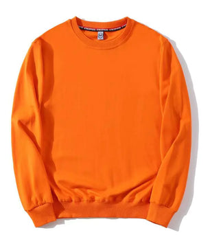 Couple's Fashionable Solid Color Round Neck Sweater