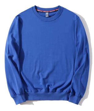 Couple's Fashionable Solid Color Round Neck Sweater