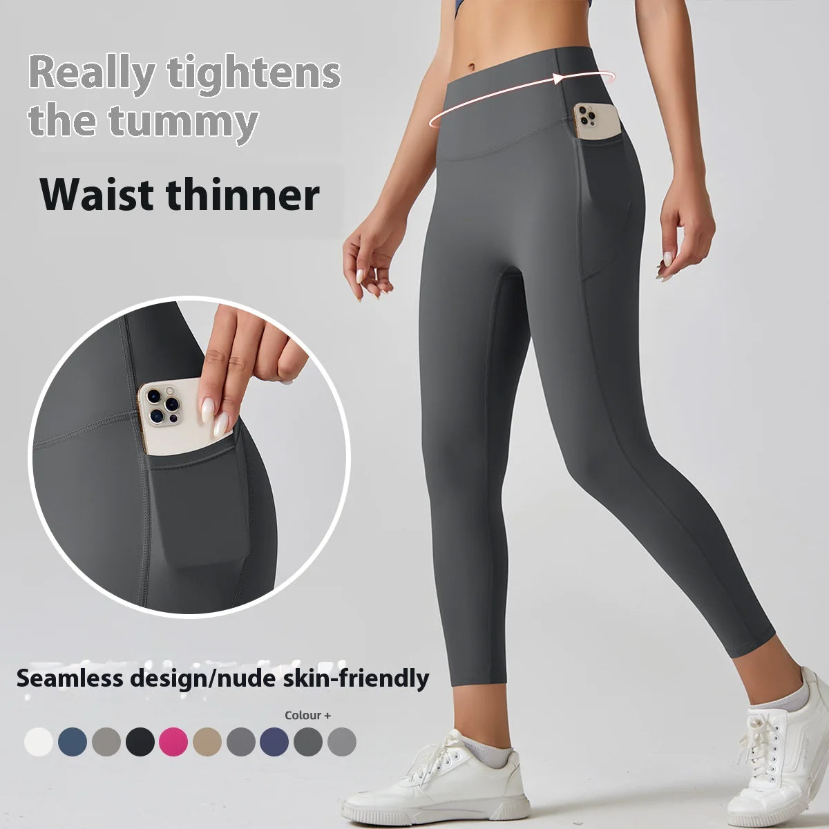 PowerPulse active bum sculpt high waist gym legging with inner pocket