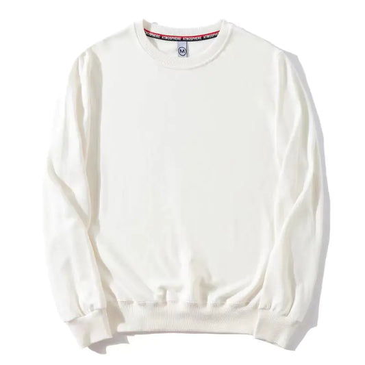 Couple's Fashionable Solid Color Round Neck Sweater